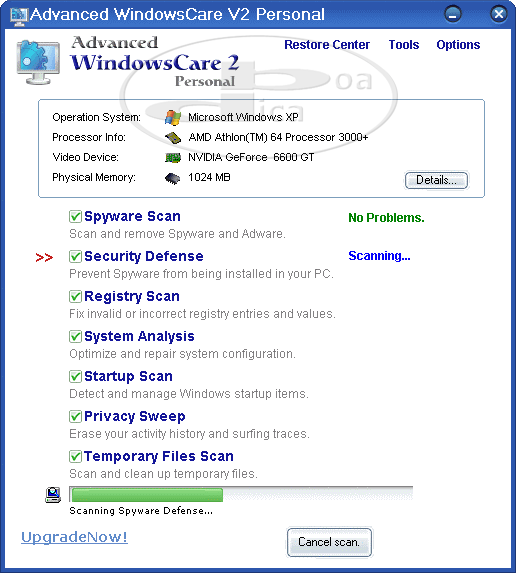 Advanced WindowsCare Personal, how it is also called, offers the